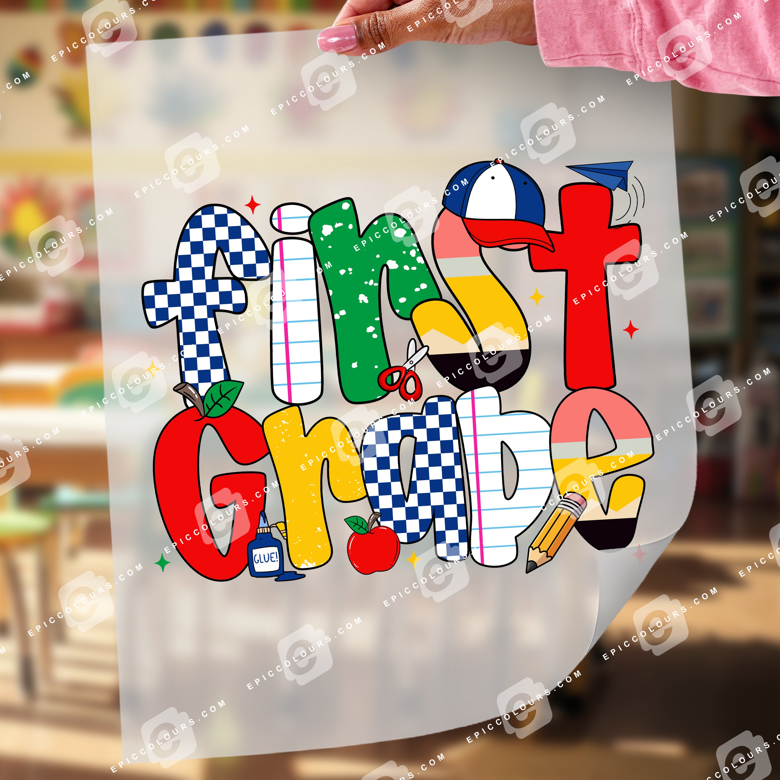 Colourful First Grade (DTF Transfer)