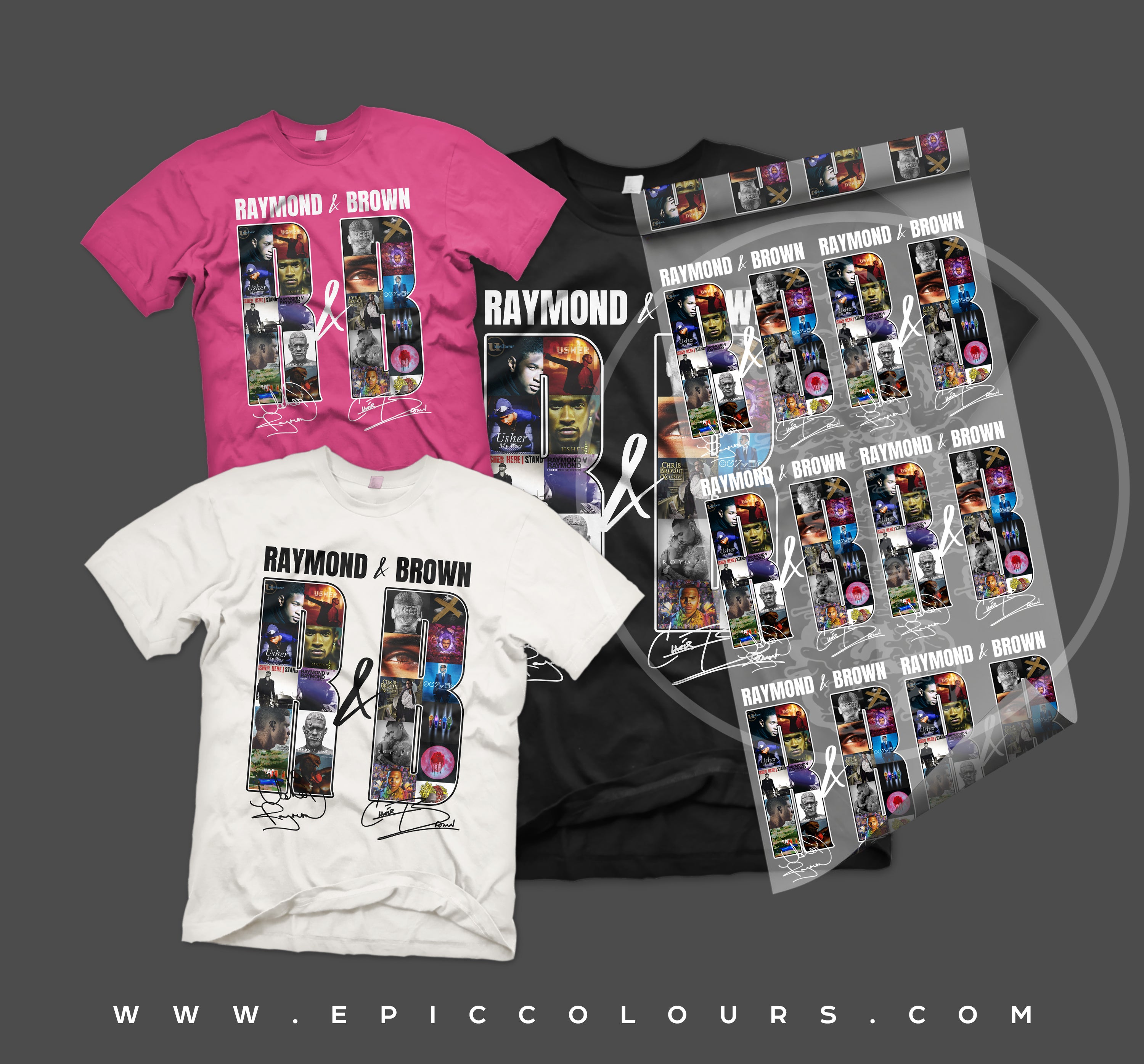 Raymond & Brown (R&B Tour) DTF Gang Sheet (22in x 5 ft)