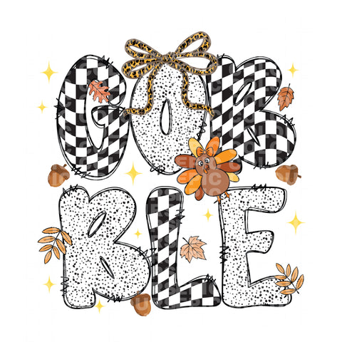 Checkered/Dotted Gobble (DTF Transfer)