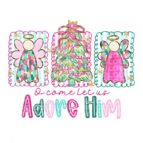 O Come Let Us Adore Him (DTF Transfer)