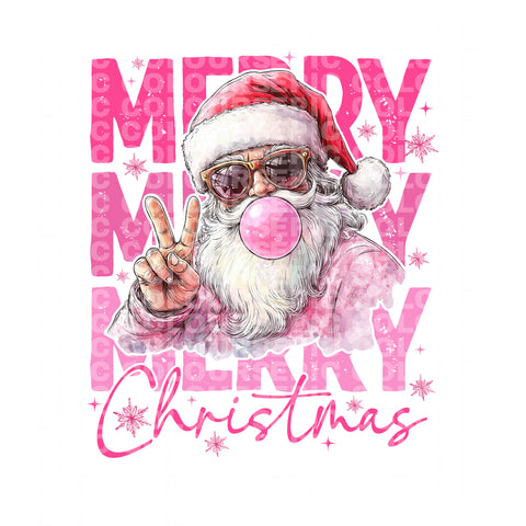 Merry Christmas/Santa Chewing Gum (DTF Transfer)
