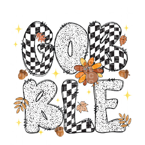 Checkered/Dotted Gobble (DTF Transfer)