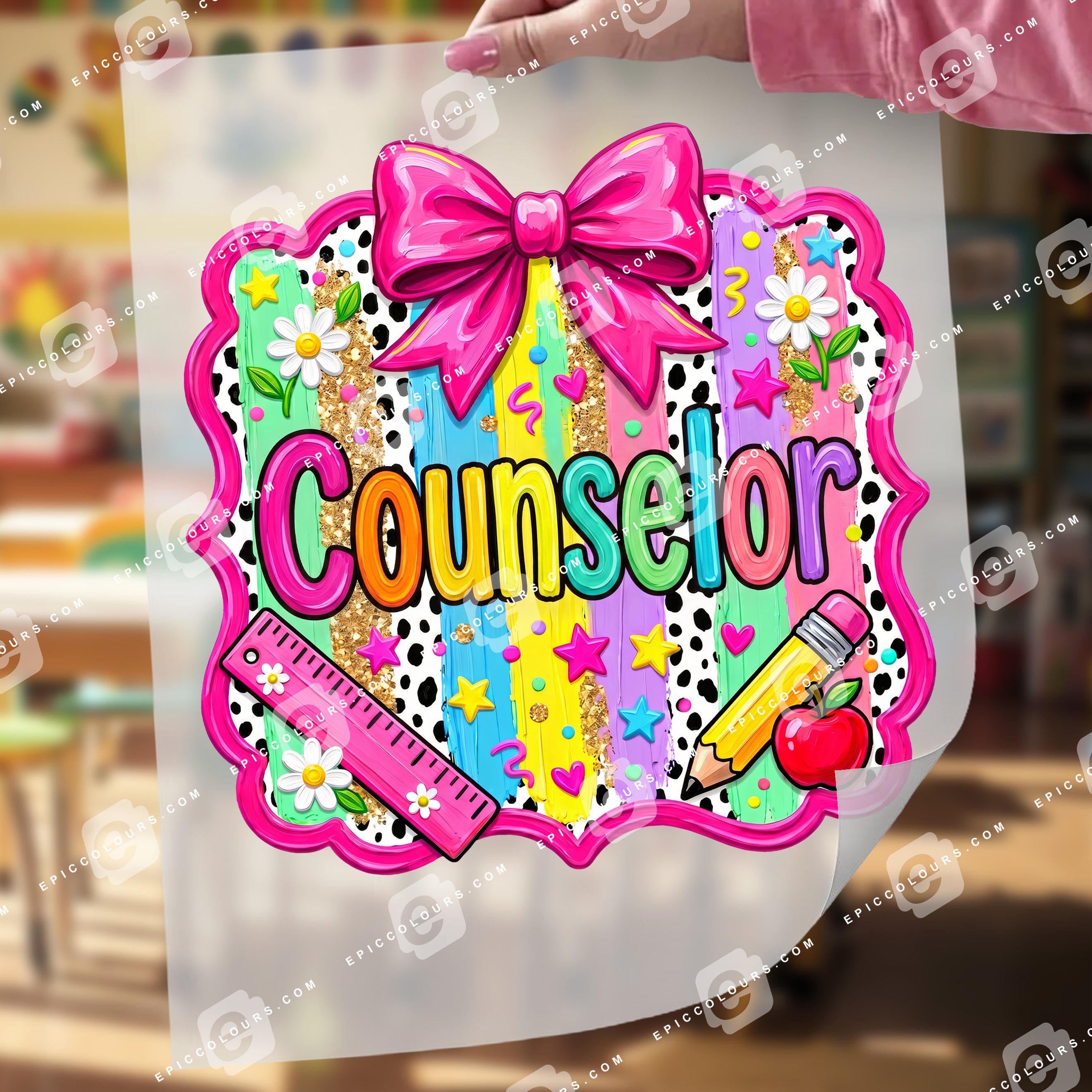 Colourful Counselor Bow (DTF Transfer)