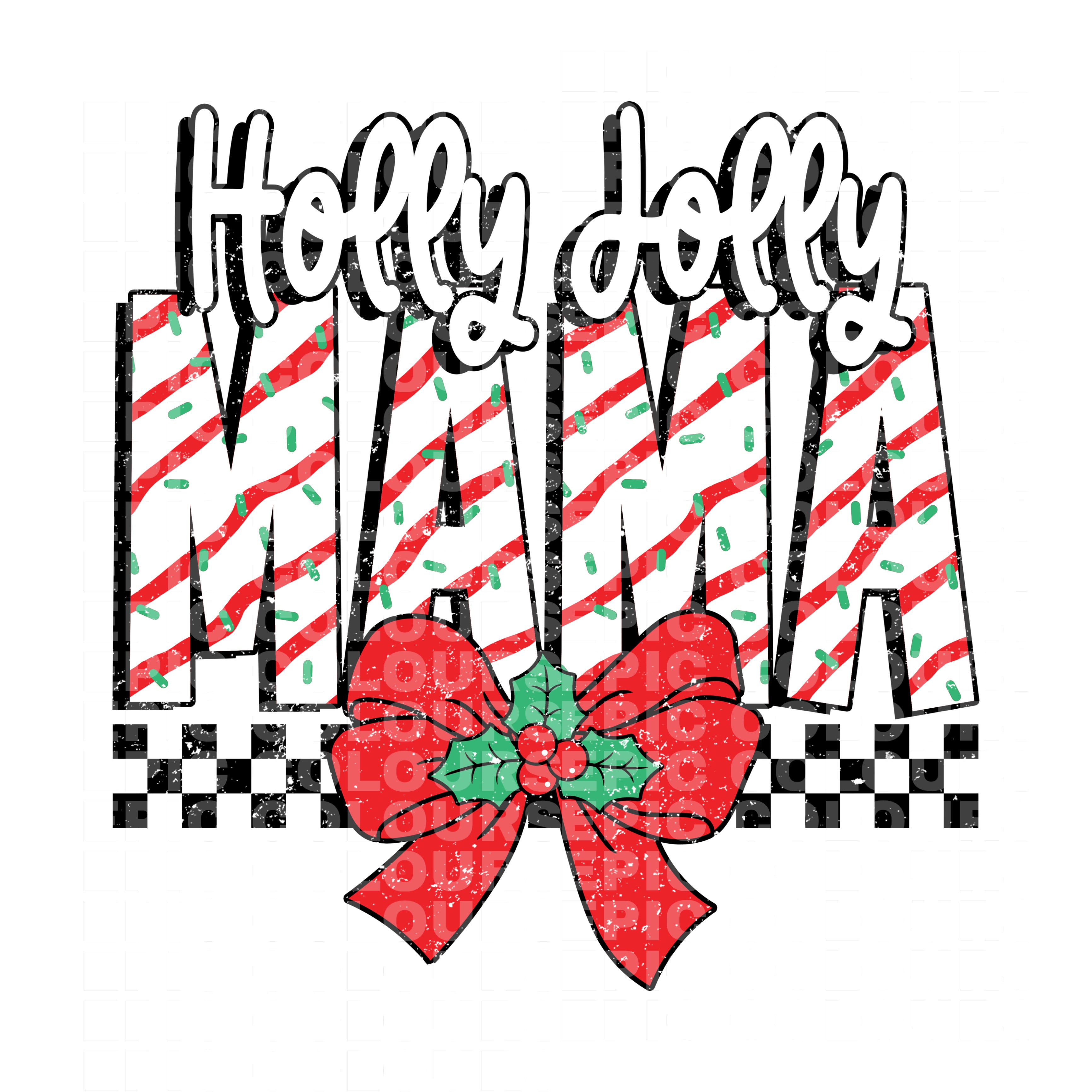 Holly Jolly Mama (DTF Transfer)