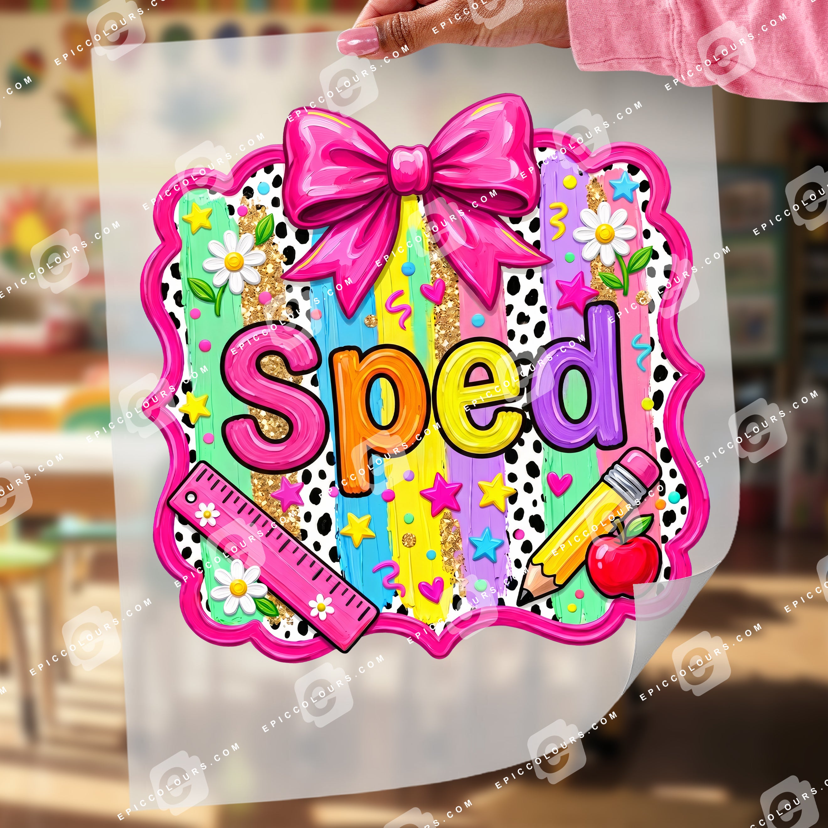 Colourful SPED Teacher (DTF Transfer)