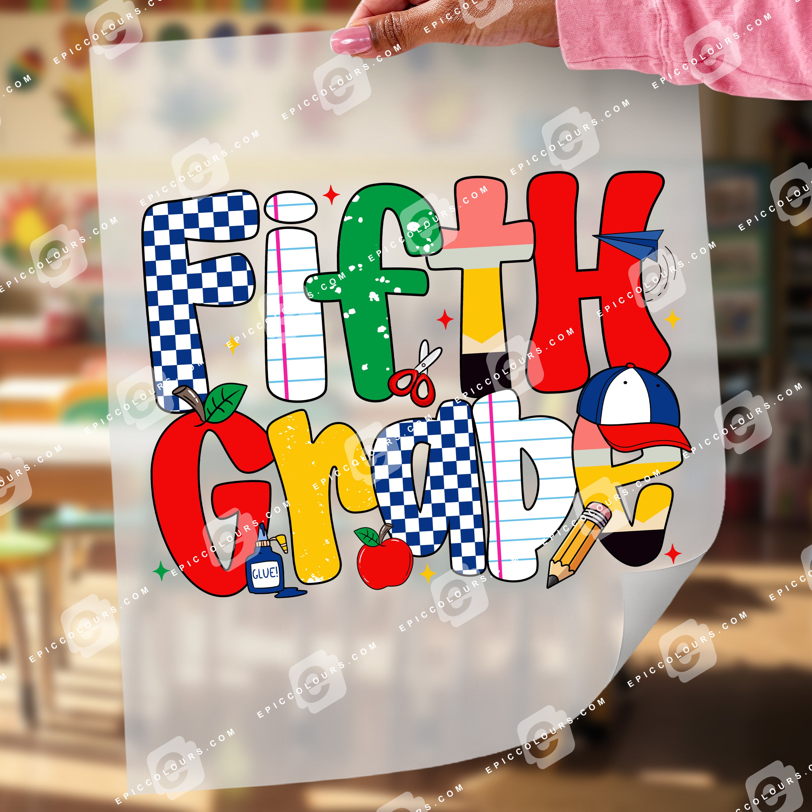 Colourful Fifth Grade (DTF Transfer)