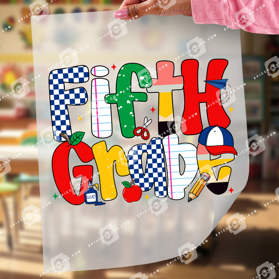 Colourful Fifth Grade (DTF Transfer)