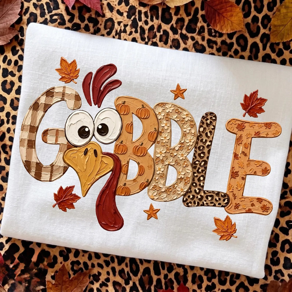 Gobble Turkey Thanksgiving | Ready-to-Press DTF Transfer
